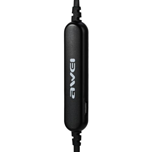 Бездротові Bluetooth 4.0 навушники для телефону з мікрофоном Awei A960bl, Вакуумні блютуз Вкладиші гарнітура для Андроїд і IOS для бігу чорні