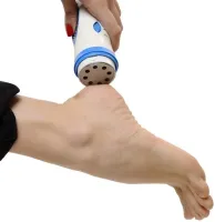 Електрична пемза Pedi Spin Pro Педі спін для видалення огрубілої шкіри стоп і п'ят, прилад для чищення ніг зі змінними насадками Pedispin Біла