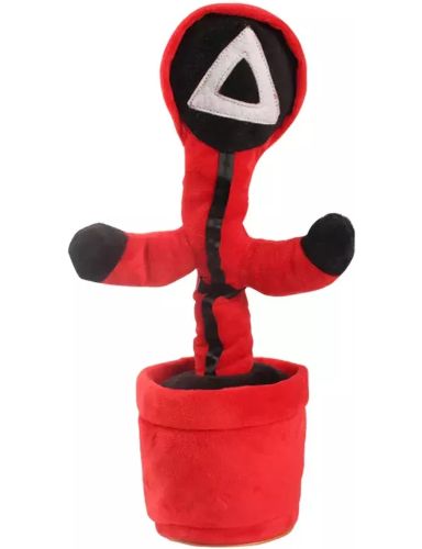 Розмовляючий танцюючий кактус гра в кальмара Dancing Squid Toy з підсвічуванням 32 см інтерактивна співоча дитяча іграшка повторюшка на акумуляторі
