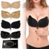 Силиконовый невидимый бюстгальтер Fly Bra Butterfly с эффектом Рush Up лифчик невидимка фиксация груди без бретелей, бежевый телесный черный флай бра