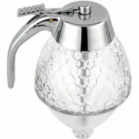Диспенсер для меду Honey Dispenser ручний дозатор 200 мл, ємність колба для соусів, карамелі, варення, диспенсер-дозатор на підставці 10*15 см