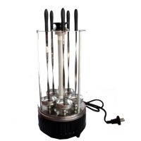 Вертикальна шашличниця електрична BBQ WX-8601 1000W на 5 шампурів Black електрошашличниця чорна