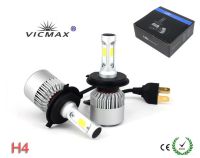 Комплект світлодіодних LED ламп VICMAX S2 H4 72W 8000Lm лампи VICMAX S2 72W 8000Lm