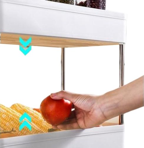 Підлогова вузька Полиця органайзер Bathroom Rack XYX-2020 на 4 яруси для кухні та ванної на коліщатках 40x22, 5x90 см, етажерка MAG-740 4 рівня Біла