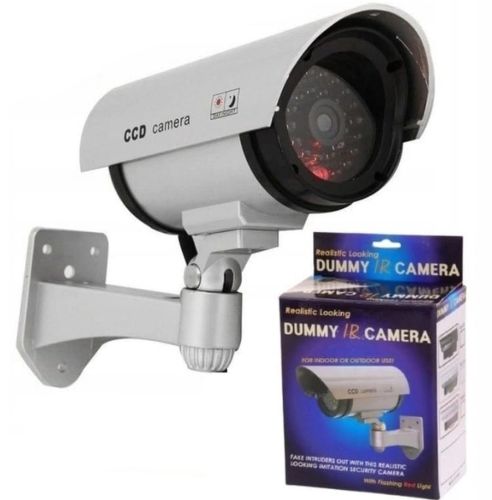 Уличный муляж камеры DUMMY IR CAMERA RR201 с мигающим светодиодом, Наружная камера обманка на батарейках, Видеокамера-обманка с ИК-подсветкой
