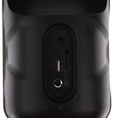 Бездротова Bluetooth колонка JBK-S1 з RGB LED підсвічуванням і функцією Power Bank, акумуляторна блютуз акустика USB AUX для Android IOS Чорна