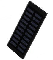 Портативний зарядний батарея Power Bank Solar Water Cube 20000 mAh з сонячною панеллю, зовнішній акумулятор повербанк USB 2,1 а 20000мАч з ліхтариком