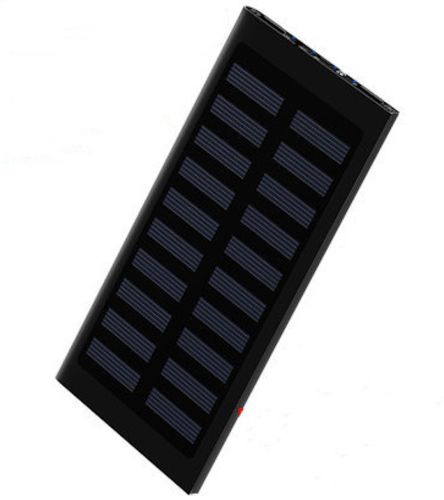 Портативний зарядний батарея Power Bank Solar Water Cube 20000 mAh з сонячною панеллю, зовнішній акумулятор повербанк USB 2,1 а 20000мАч з ліхтариком