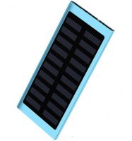 Портативний зарядний батарея Power Bank Solar Water Cube 20000 mAh з сонячною панеллю, зовнішній акумулятор повербанк USB 2,1 а 20000мАч з ліхтариком