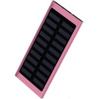 Портативний зарядний батарея Power Bank Solar Water Cube 20000 mAh з сонячною панеллю, зовнішній акумулятор повербанк USB 2,1 а 20000мАч з ліхтариком