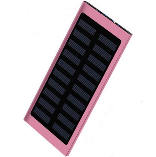 Портативний зарядний батарея Power Bank Solar Water Cube 20000 mAh з сонячною панеллю, зовнішній акумулятор повербанк USB 2,1 а 20000мАч з ліхтариком