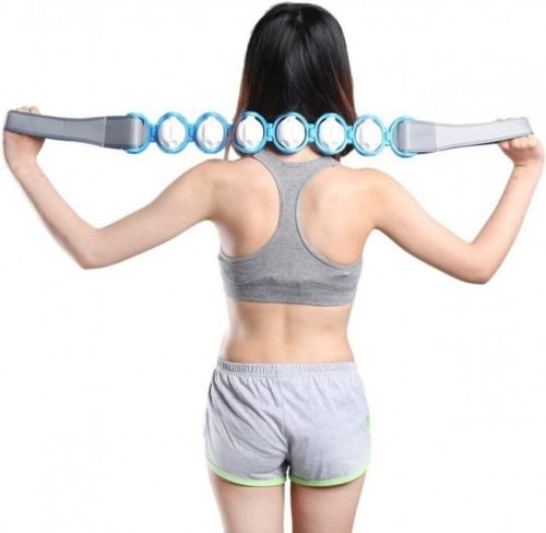 Роликовий масажер для шиї і спини Multi functional HX-8866 Massager Стрічковий масажер-стрічка massger thread Body Massage Roller Rope