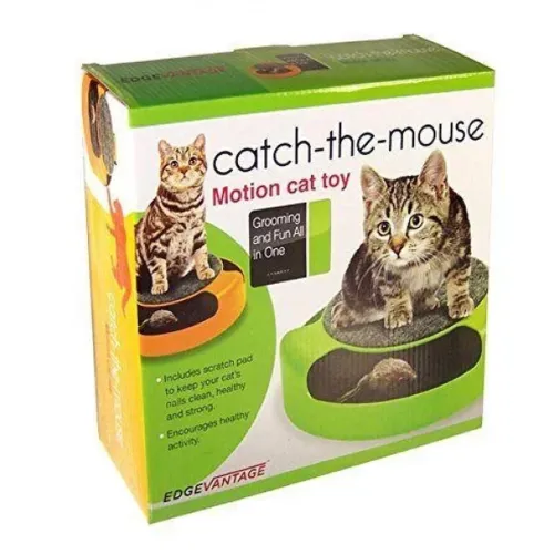 Інтерактивна іграшка когтедерка Злови мишку Catch The Mouse для котів і кішок з точилкою для кігтів 2 в 1, Когтеточка для кошенят і кота 25 см