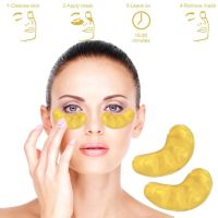 Золоті колагенові патчі для очей Efero Crystal Golden Gold Eye Mask з біоактивним золотом 10шт