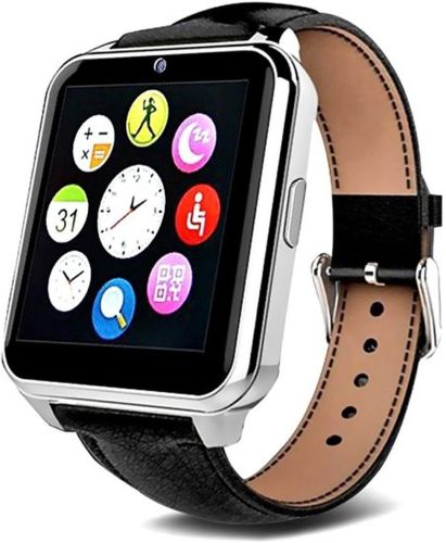 Розумні годинник Smart Watch W90 black чорні шкіряний ремінець