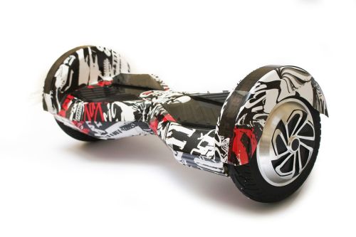 Гироскутер гироборд Smart Balance Wheel Transformers з пультом Bluetooth 8 " Graffiti графіті черепа