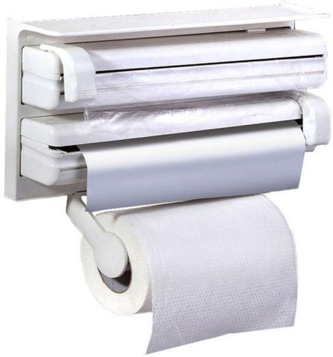 Кухонный тройной держатель Triple Paper Dispenser 3 в 1 для бумажных полотенец пищевой пленки и фольги Диспенсер органайзер Kitchen Roll (MA-53-20)