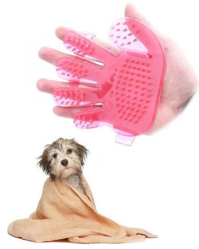 Силиконовая щётка для мытья животных Pet Wash Brush, перчатка для купания собак и котов