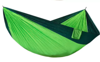 Гамак із нейлону туристичний одномісний Travel hammock 270х140 см Літній із кишенею
