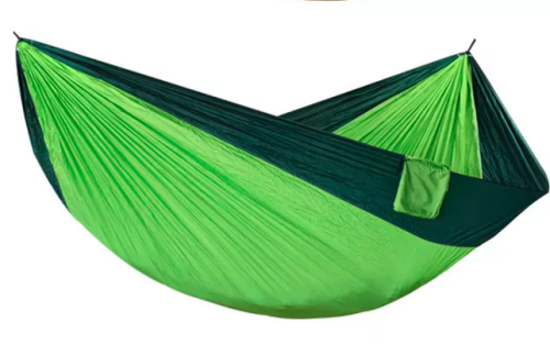 Гамак із нейлону туристичний одномісний Travel hammock 270х140 см Літній із кишенею