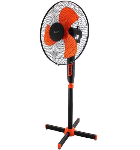 Напольный вентилятор Domotec MS-1619 40 см stand fan 16" дюймов 40W оранжевый Домотек Orange на телескопической ножке с поворотом и наклоном