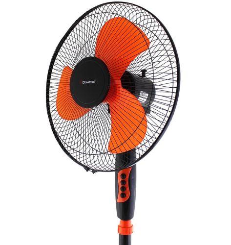 Напольный вентилятор Domotec MS-1619 40 см stand fan 16" дюймов 40W оранжевый Домотек Orange на телескопической ножке с поворотом и наклоном
