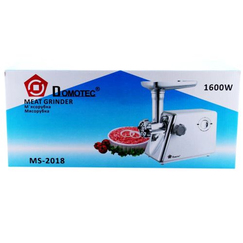 Електрична м'ясорубка Domotec MS - 2018 Black 1600W Електром'ясорубка