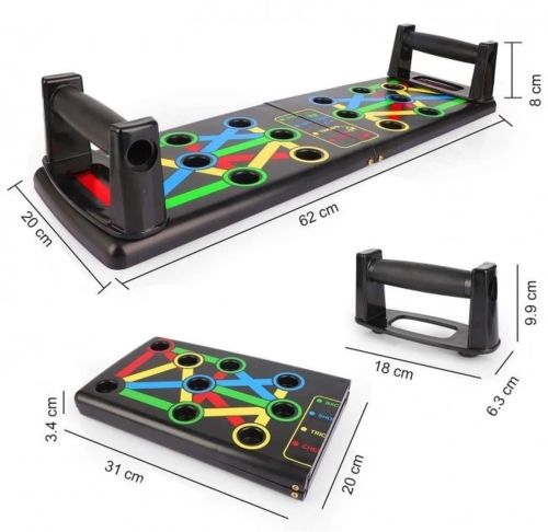Дошка для віджимань Foldable Push Up Board JT-006, упор для віджимань від підлоги 14 в 1 регульована стійка, платформа, тренажер для м'язів Supretto
