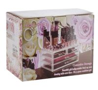 Настільний акриловий органайзер акриловий Cosmetic Storage Box для косметики і дрібниць, косметичний бокс з висувними ящиками прозорий