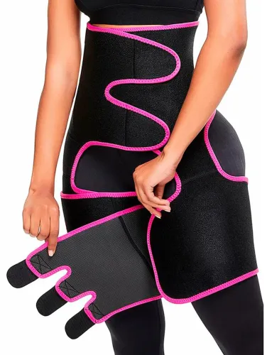 Корректирующий пояс фиксатор Adjustable One Piece Waist Band JN-79 для похудения и коррекции талии, Жиросжигающий корсет для занятия спортом Черный
