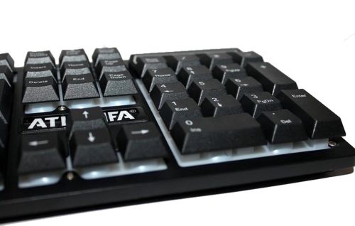 USB дротова геймерська комп'ютерна клавіатура Landslides KR - 6300 з RGB Led підсвічуванням ATLANFA AT-6300, повнорозмірна мембранна Чорна
