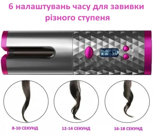 Бездротова плойка для укладання волосся Ramindong BeautyStar Maxtop Hair Curler WM-002 акумуляторний автоматичний стайлер, бігуді для локонів USB
