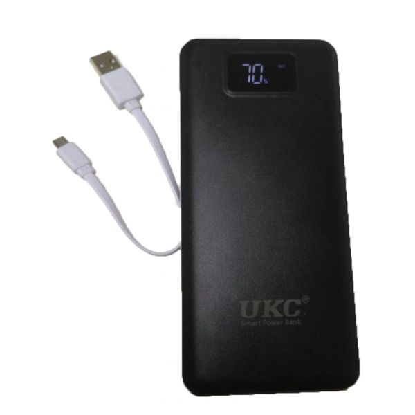 Зовнішній акумулятор Power Bank UKC K8 990000 mAh c LCD дисплеєм на 3 usb Black