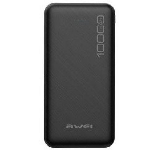 Портативний зарядний пристрій Power Bank Awei P28K 10000 mAh, Black Чорний