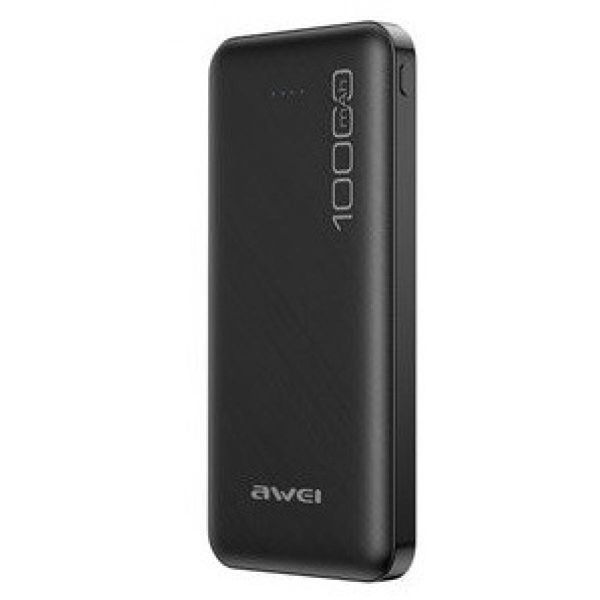 Портативний зарядний пристрій Power Bank Awei P28K 10000 mAh, Black Чорний
