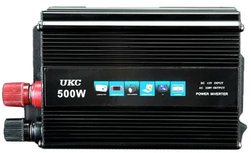 Автомобільний інвертор UKC AC/DC 12V-220V 500W, авто перетворювач струму 12В 220В 500Вт (12V 220V)