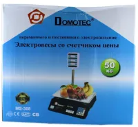 Торгові електронні ваги до 50 кг Domotec MS-308 зі стійкою MATARIX MX-411