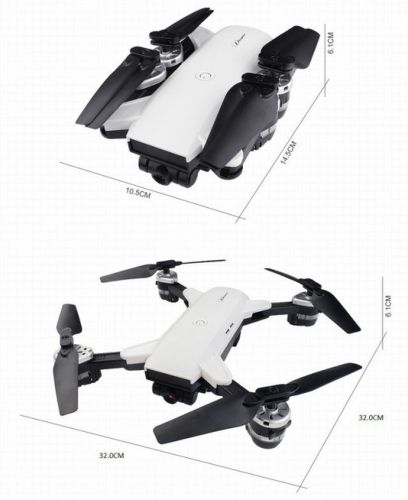 Складной радиоуправляемый квадрокоптер Drone YH-19 White, HD+ FPV с HD WI-FI камерой на пульте управления