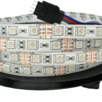 Комплект світлодіодної LED стрічки 5050 RGB Всі кольори 12V кольорова 5м пульт блок, різнобарвна в силіконі SMD5050 багатобарвна світлодіодна стрічка