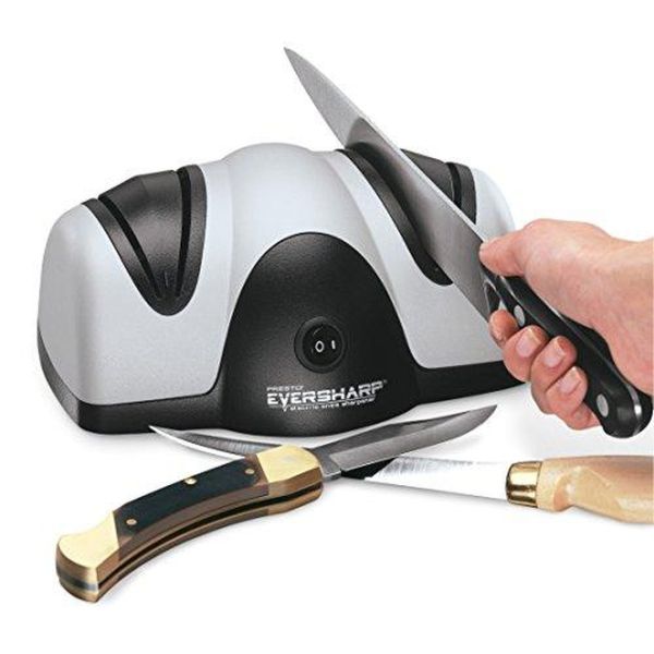 Велика подвійна электроточилка для кухонних ножів і ножиць Presto Eversharp Knife Sharpener від мережі 220V
