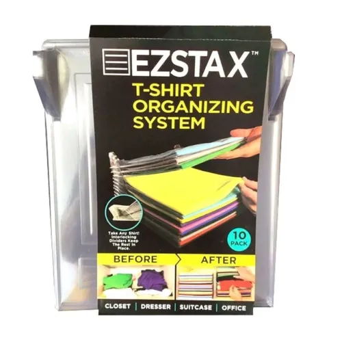 Органайзер для зберігання одягу 10 шт Ezstax, набір відділень для одягу, зошитів, документів, пластиковий роздільник для одягу