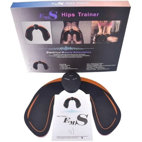 Міостимулятор для сідниць і стегон EMS Hips Trainer вібраційний імпульсний тренажер від целюліту, масажер для тренування пружності м'язів з пультом