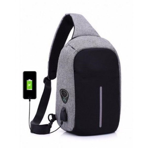 Чоловіча сумка анти-Злодій через плече Bobby Mini з USB-портом для зарядки