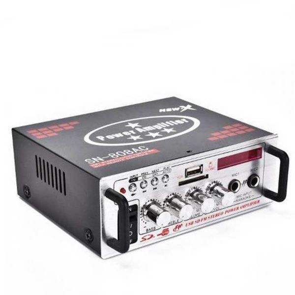 Портативний підсилювач потужності звуку UKC Xplod SN-808AC 60W 12v / 220v