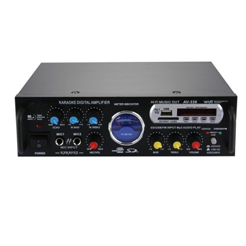 Підсилювач потужності звуку UKC AV - 339bt 300W + караоке на 2 мікрофони