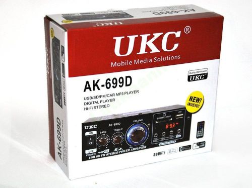 Підсилювач звуку UKC Xplod AK - 699D з Bluetooth і пультом 600W MP3 FM 220v 12v Стерео підсилювач в машину