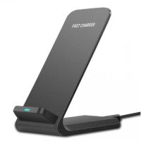 Бездротова зарядка-підставка Wireless charger Fast Charge зарядний пристрій дві котушки, Док-станція