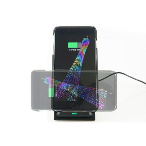 Бездротова зарядка-підставка Wireless charger Fast Charge зарядний пристрій дві котушки, Док-станція