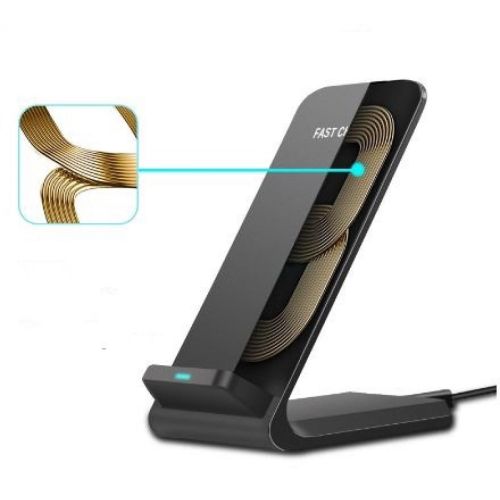 Бездротова зарядка-підставка Wireless charger Fast Charge зарядний пристрій дві котушки, Док-станція