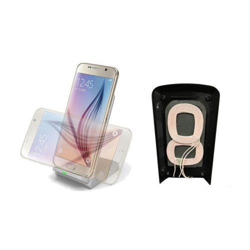 Бездротова зарядка-підставка Wireless charger Fast Charge зарядний пристрій дві котушки, Док-станція
